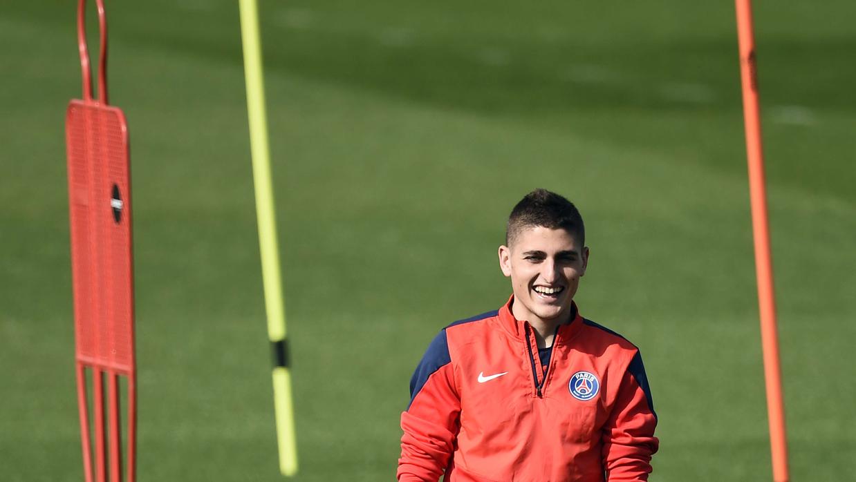 Marco Verratti en una imagen de la pasada temporada cuando aún quería seguir en el PSG