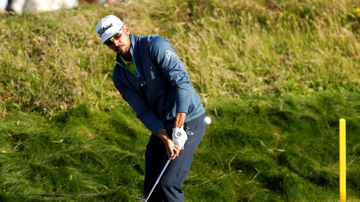 Rafa Cabrera durante el Abierto de Escocia