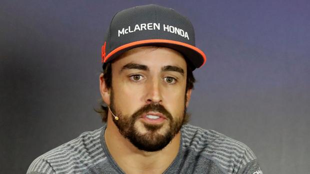 Fernando Alonso en una rueda de prensa