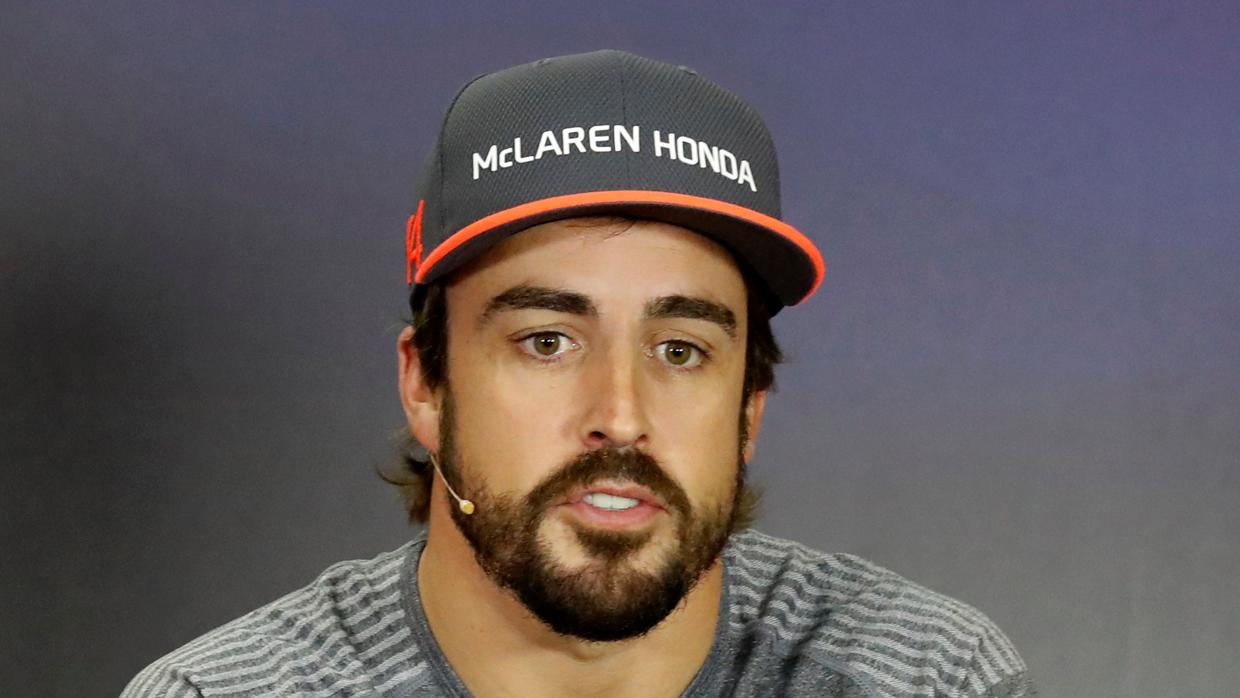 Fernando Alonso en una rueda de prensa