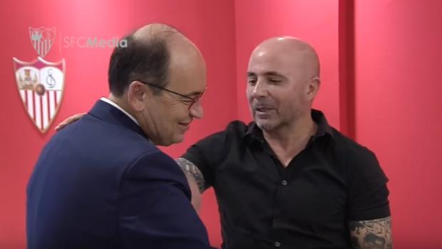 Así fue el reencuentro de José Castro y Jorge Sampaoli