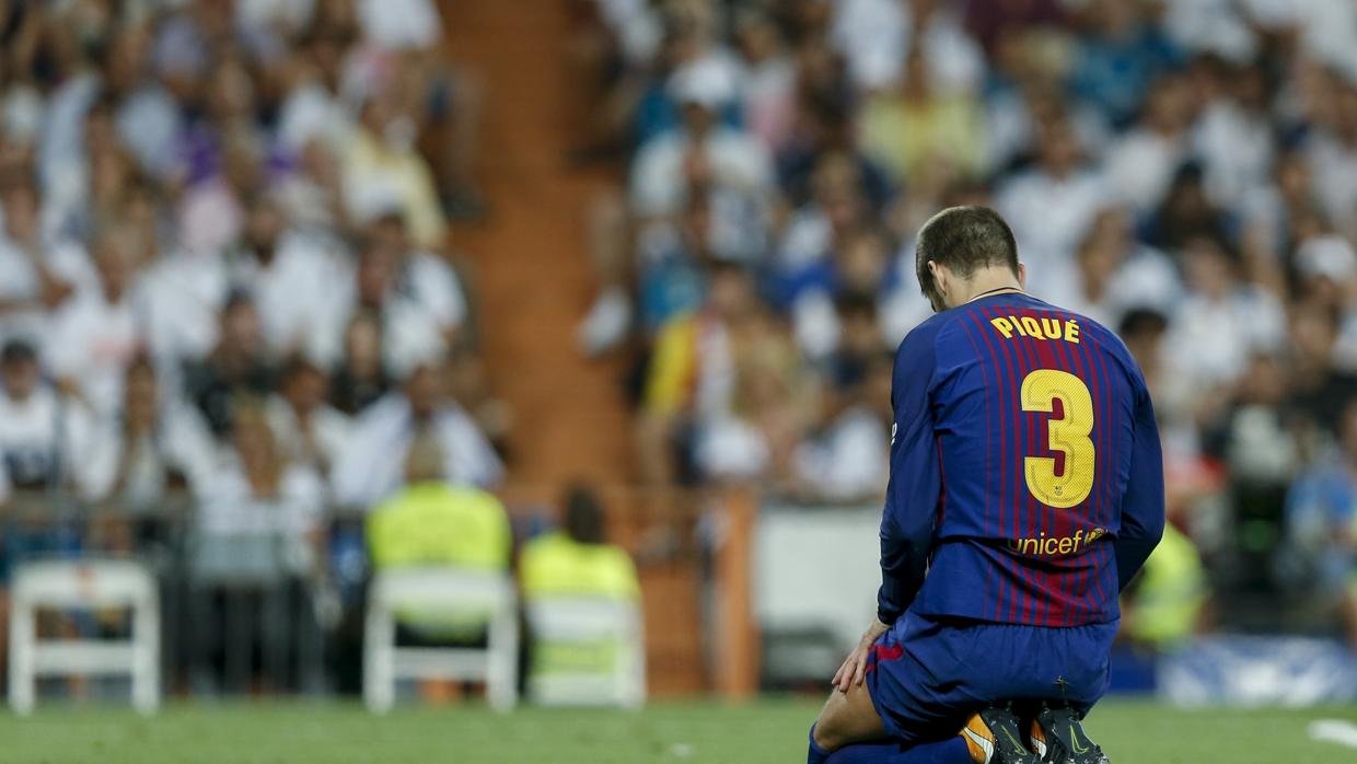 Gerard Piqué durante la Supercopa de España