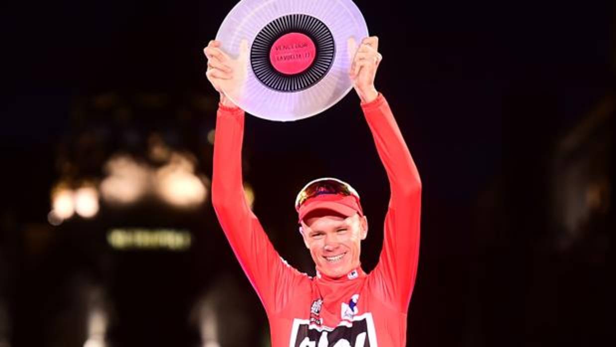 Chris Froome en el podio de La Vuelta