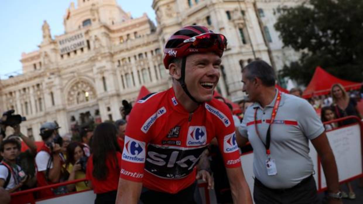 Froome, en Madrid tras ganar la Vuelta