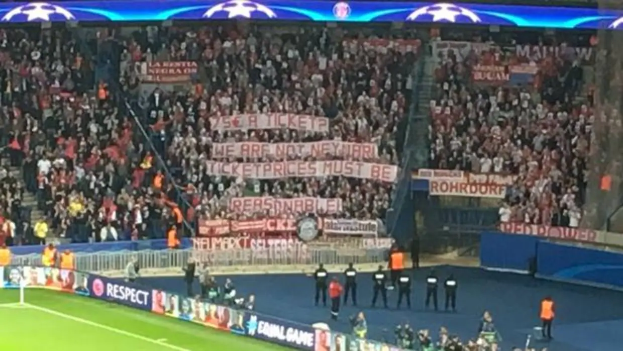 Protesta de la afición del Bayern: «Nosotros no somos Neymar»