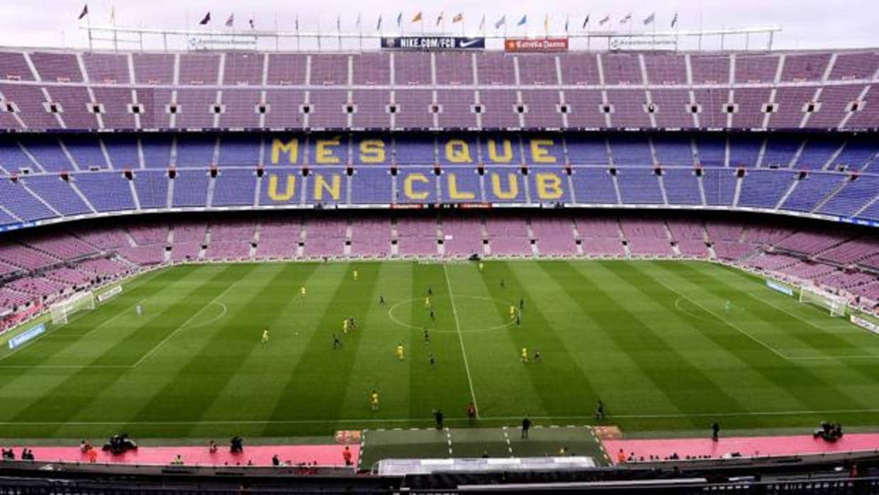 Imagen del Camp Nou durante el encuentro Barcelona-Las Palmas