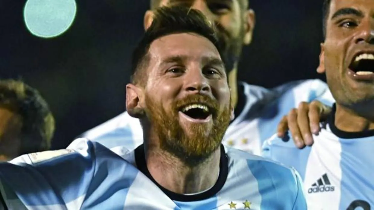 Messi celebra la clasificación de Argentina para el Mundial