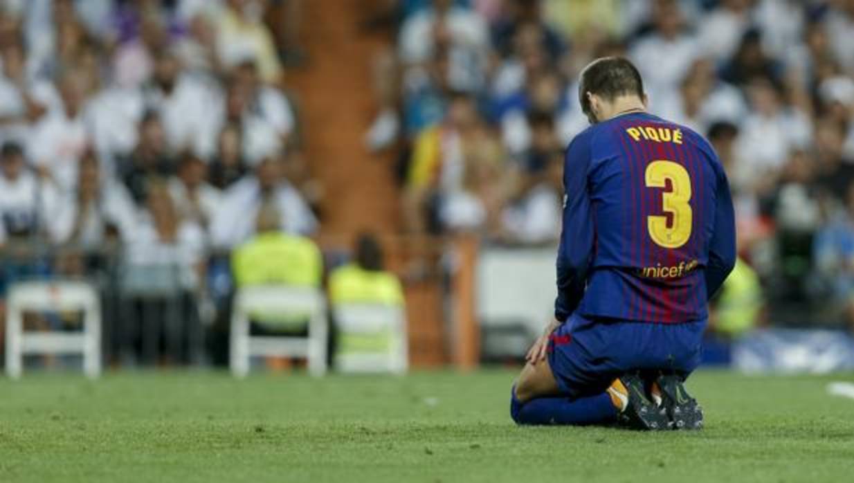 Piqué, en el Bernabéu el pasado agosto en partido de Supercopa