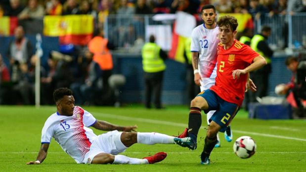 Odriozola, en el partido ante Costa Rica disputado en La Rosaleda