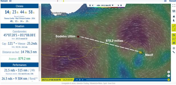 «Macif» avanza por el océano Índico hacia cabo Leeuwin