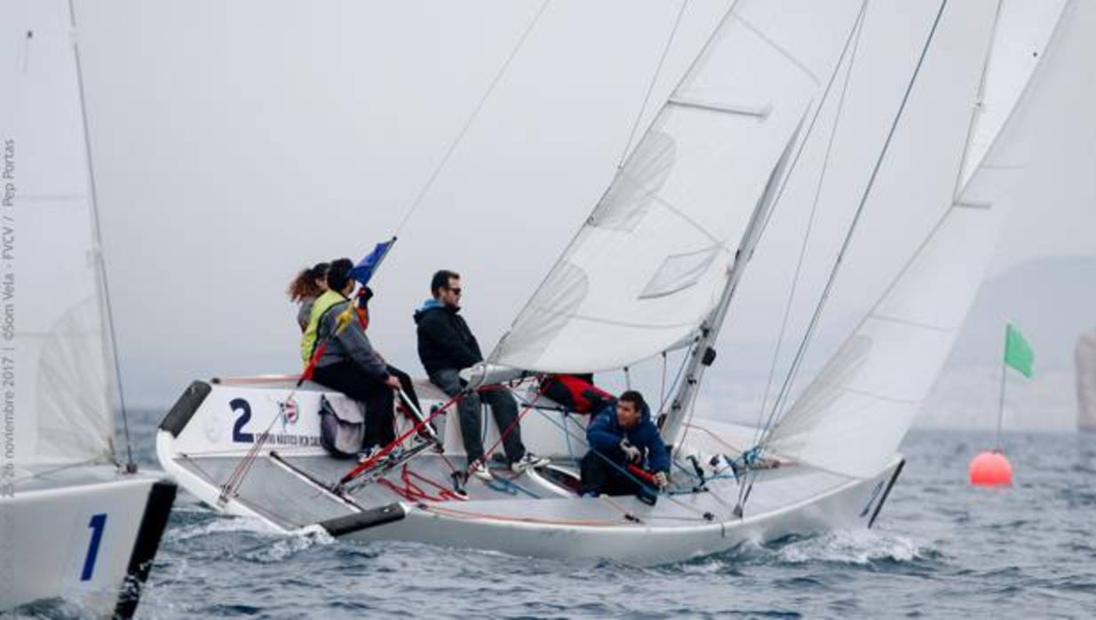 El viento condicionó el programa de la Liga &quot;Match Race» en Calpe