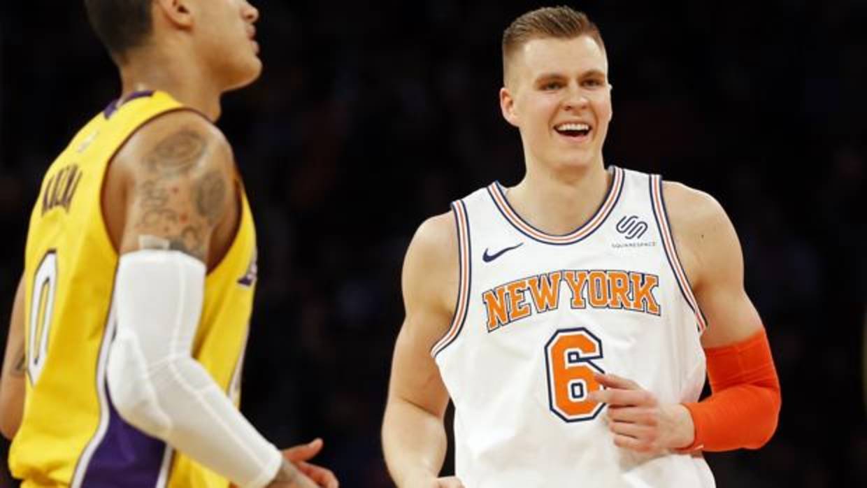 Los increíbles números de Porzingis ante los Lakers