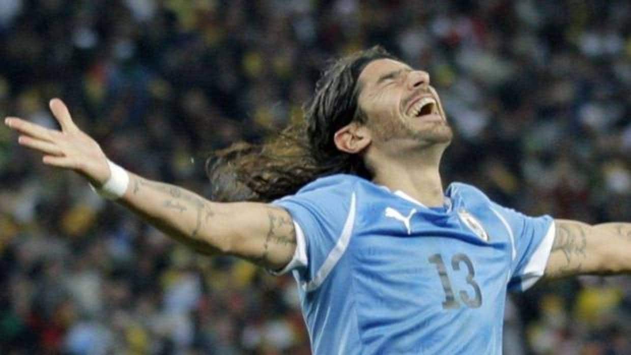 El «loco» Abreu, en su etapa como internacional de Uruguay