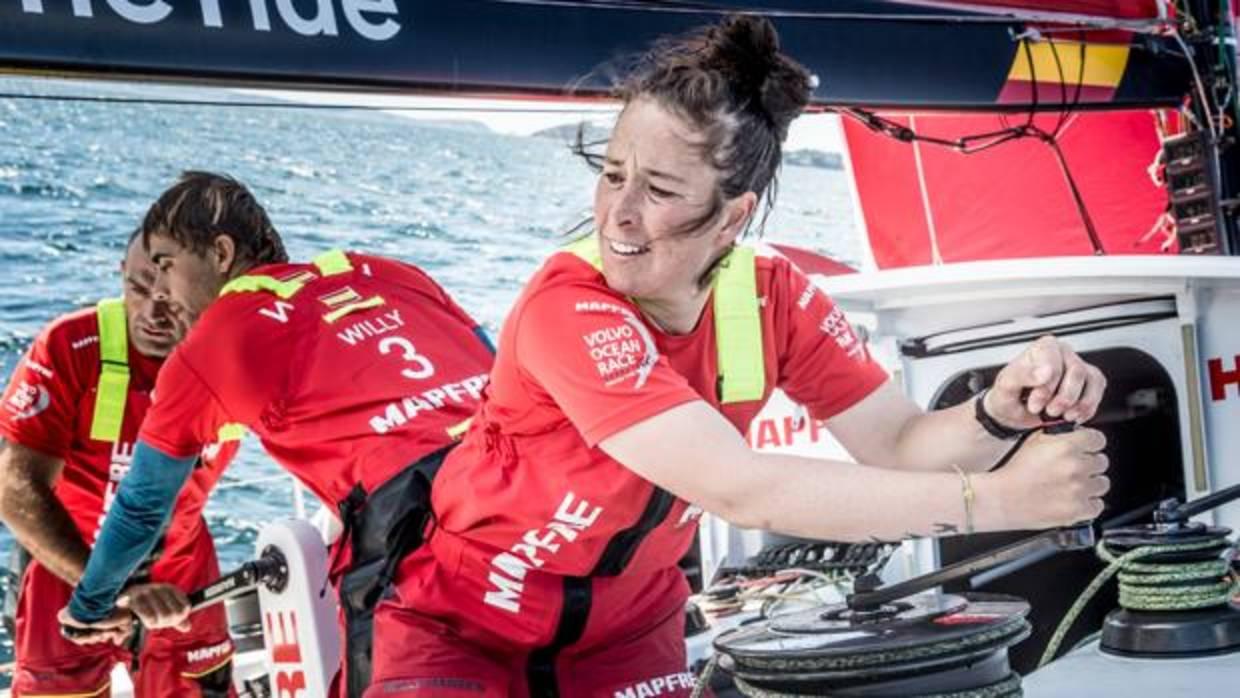 Támara Echegoyen, en la Volvo Ocean Race a bordo del «Mapfre»