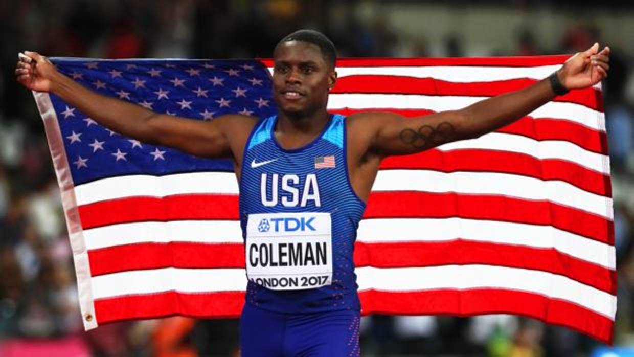 Christian Coleman, en el pasado Mundial al aire libre, en Londres