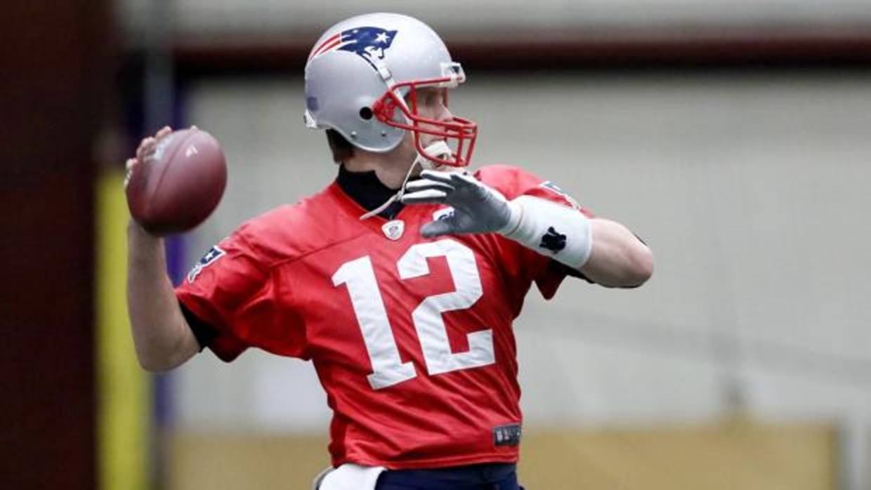 Tom Brady, durante un entrenamiento para la Super Bowl en Minnesota