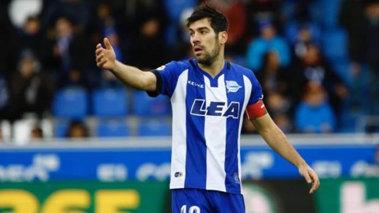 Alfonso Pedraza celebra su gol ante el Celta