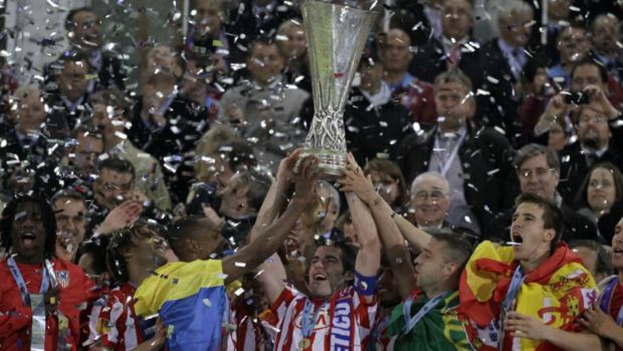 El Atlético ganó la Europa Legaue en 2010 en la final jugada en Hamburgo ante el Fulham