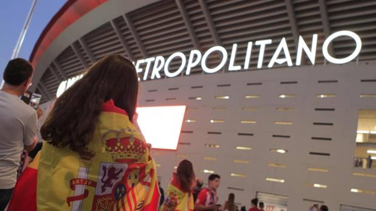 Fotografía del Estadio Wanda Metropolitano un día de partido
