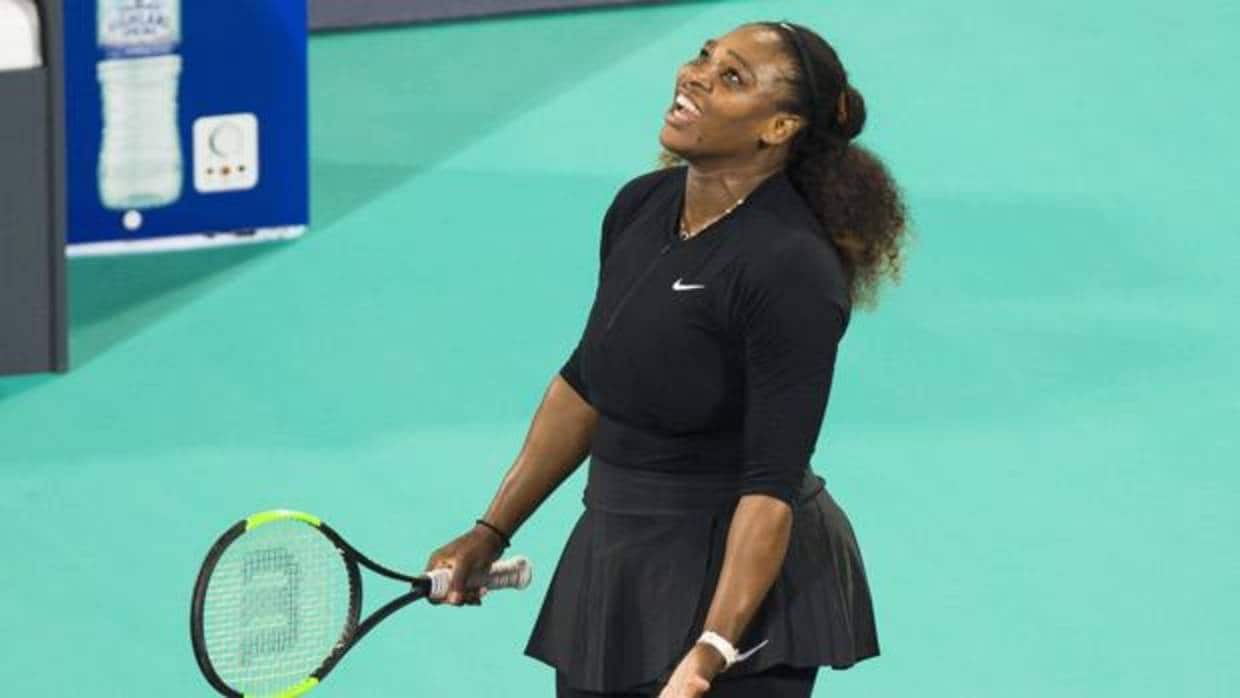 Serena Williams, en el torneo de exhibición de Abu Dabi
