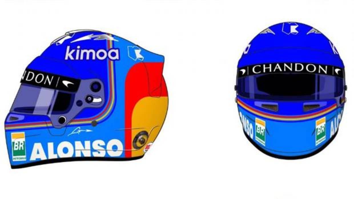 Alonso desvela su nuevo casco