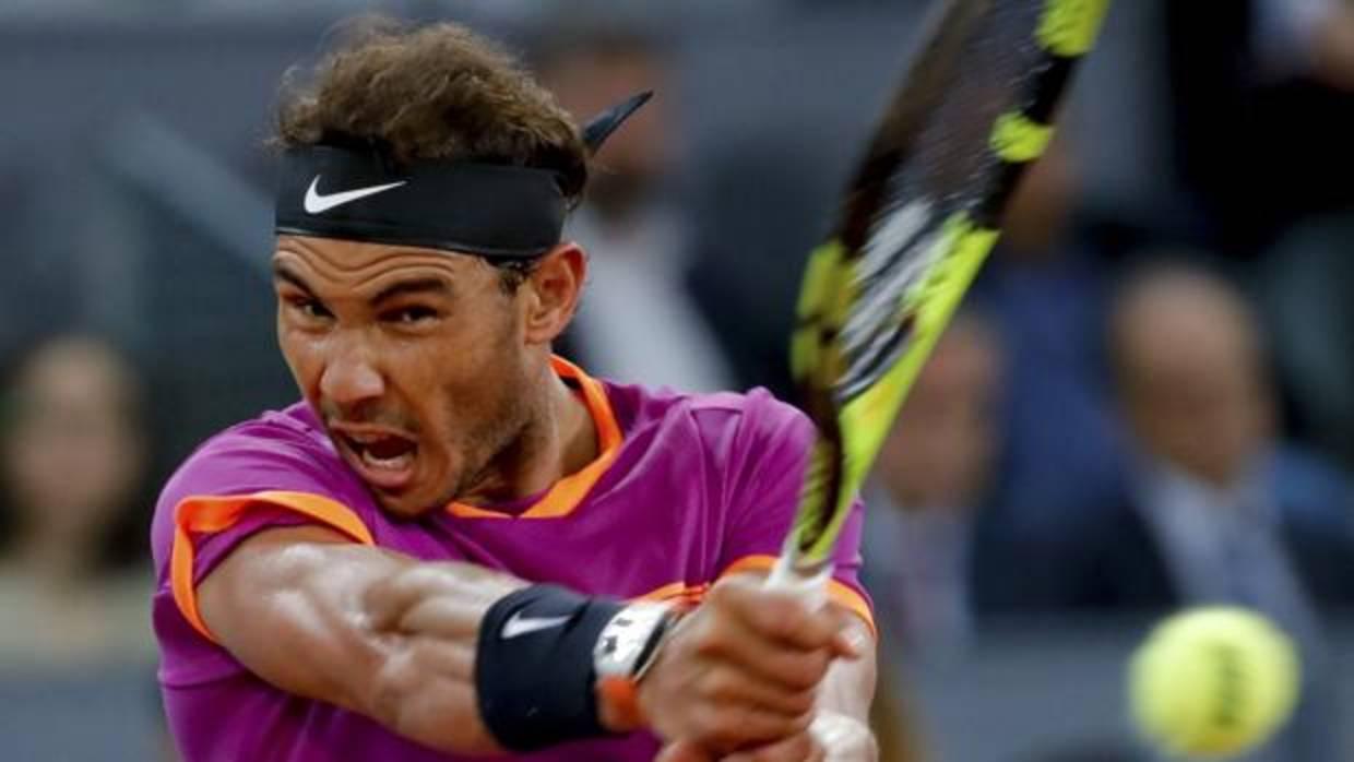 Rafa Fadal durante el Open de Madrid el año pasado