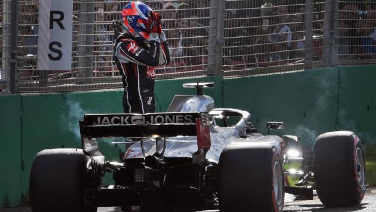 Grosjean, tras los problemas en su monoplaza
