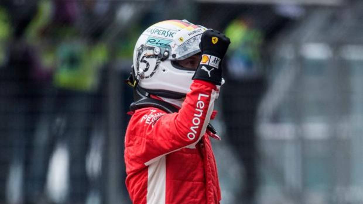 Sebastian Vettel, tras lograr la pole en la clasificación del GP de China