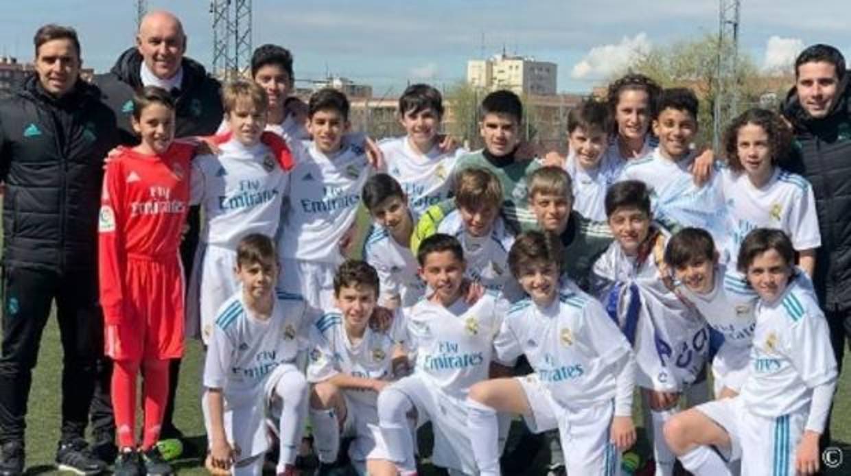 La plantilla del Alevín A del Madrid