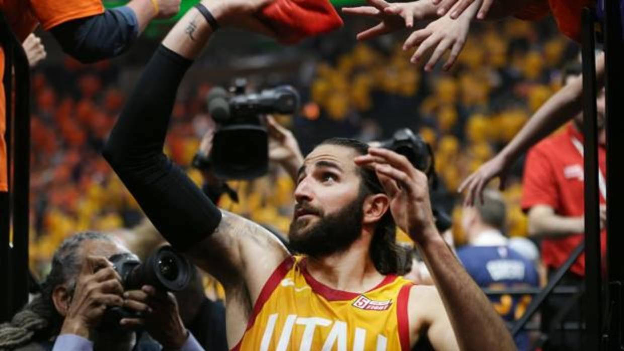 Ricky Rubio en la victoria de su equipo ante Oklahoma