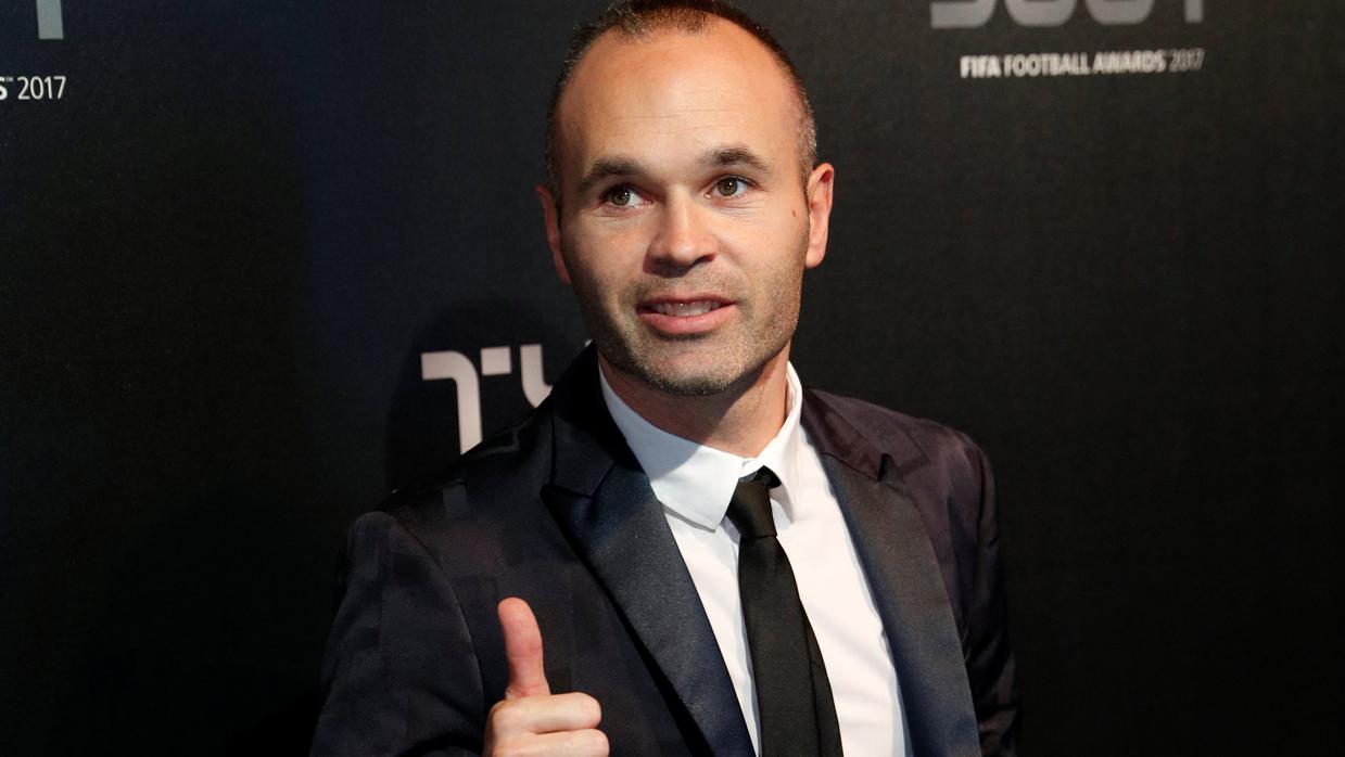 Andrés Iniesta en la gala de los premios «The Best» de la FIFA