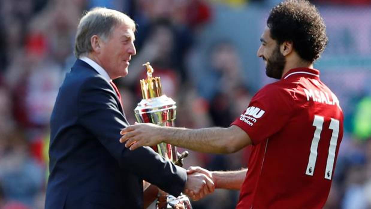 Salah, con Kenny Dalglish