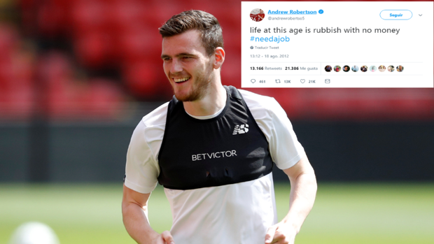 Andrew Robertson, de pedir trabajo en Twitter a jugar la final de la Champions