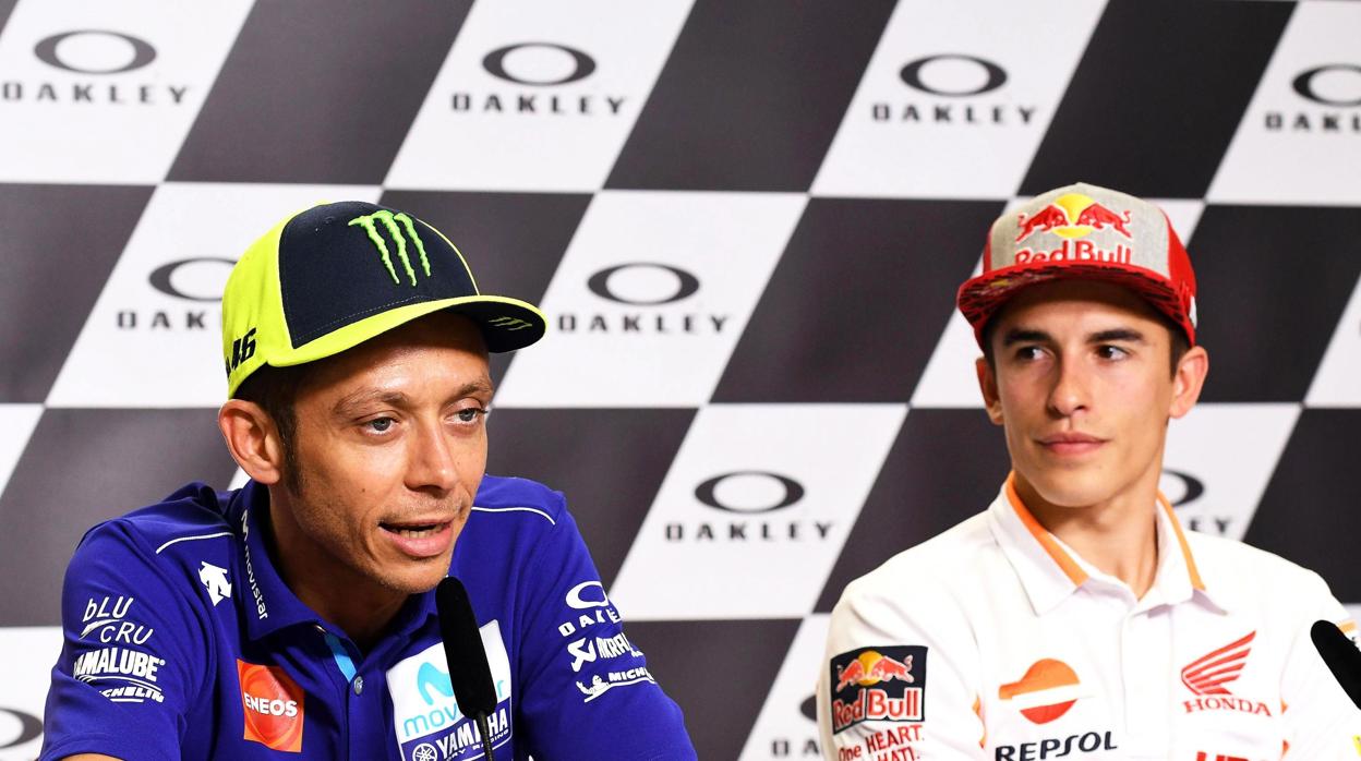 Rossi y Márquez, en la presentación del Gran Premio de Italia