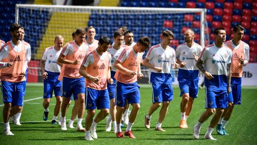 Entrenamiento de la selección rusa