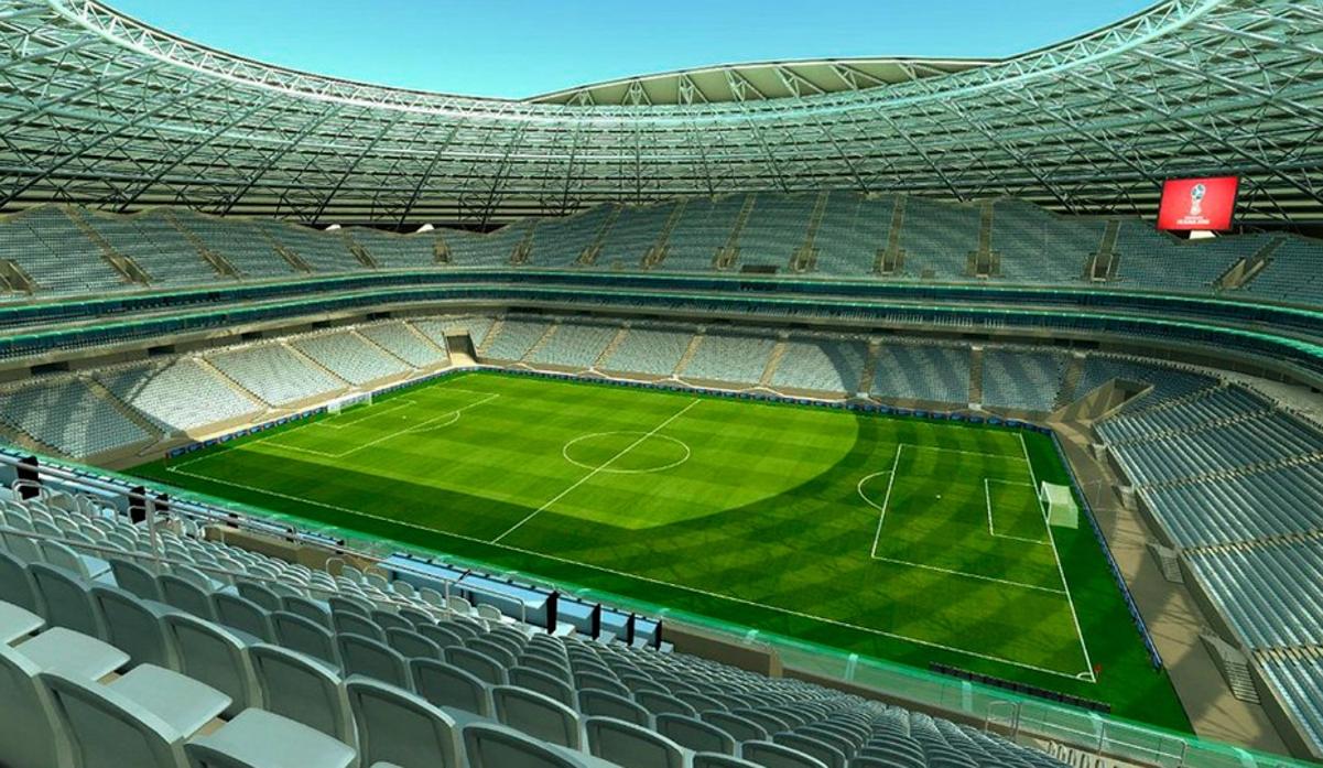 Vista de las gradas del estadio Samara Arena, sede del Mundial de Rusia 2018