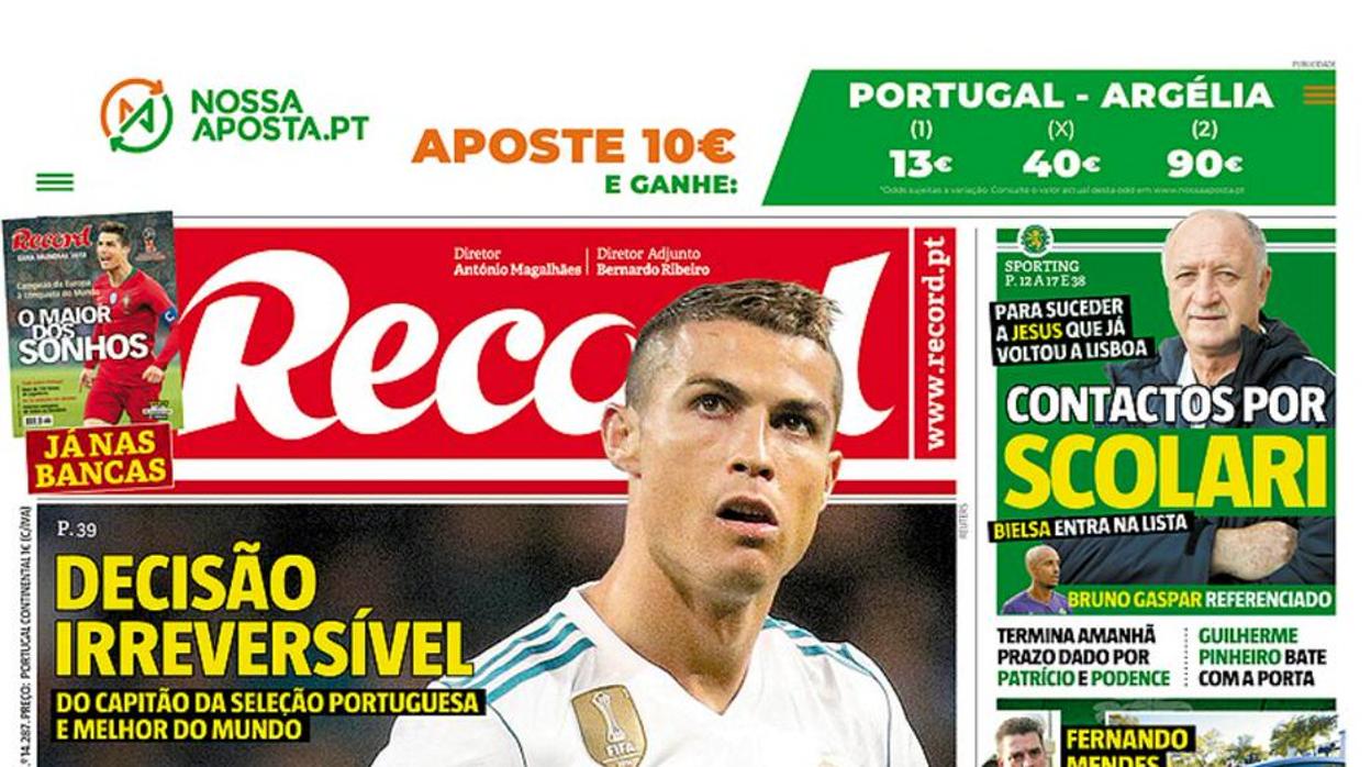 Cristiano Ronaldo dejará el Real Madrid según la prensa portuguesa