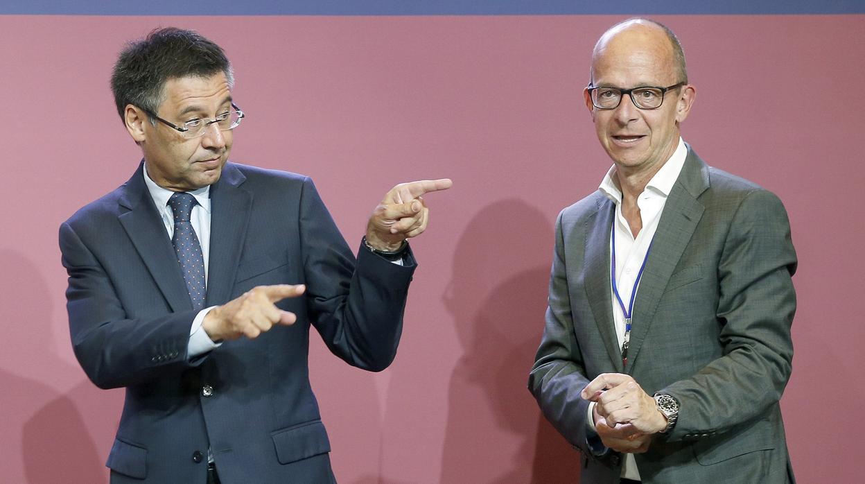 Josep Maria Bartomeu y el vicepresidente Jordi Cardoner