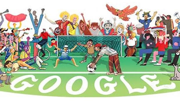 Doodle de Google para celebrar el comienzo del Mundial de fútbol de Rusia 2018