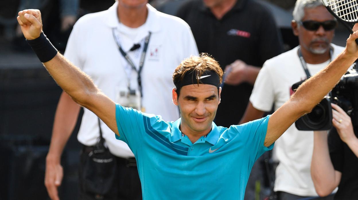 Roger Federer tras clasificarse para la final del torneo de Stuttgart y recuperar el número 1 del mundo