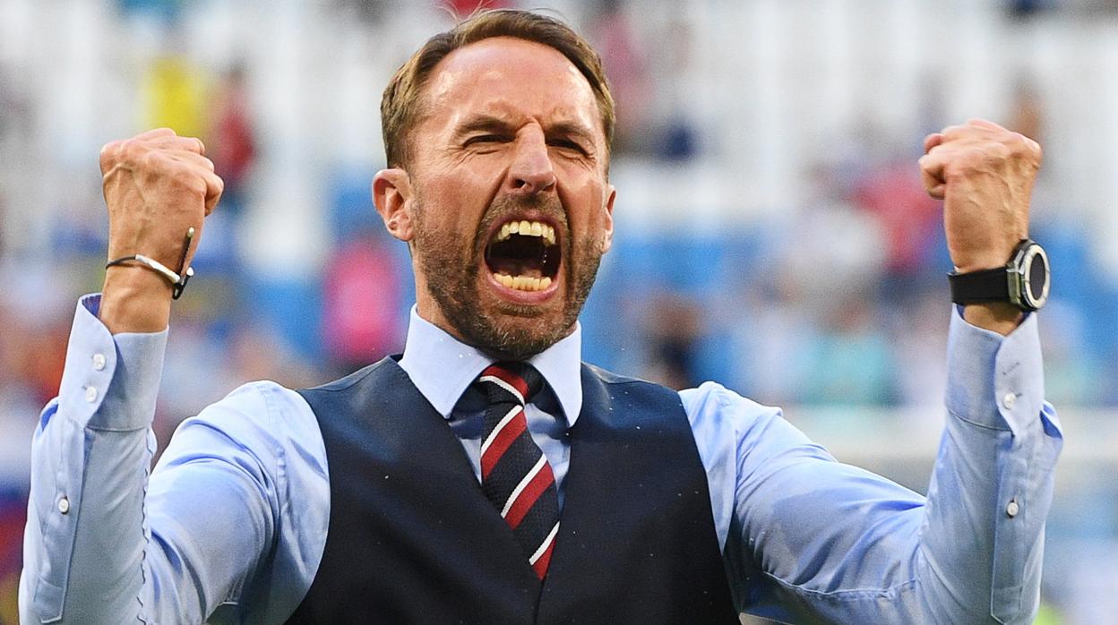 Southgate celebra el triunfo de Inglaterra ante Suecia