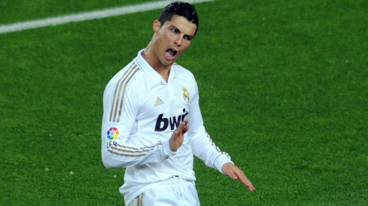 Cristiano Ronaldo celebra su gol ante el Barcelona en la temporada 2011-2012