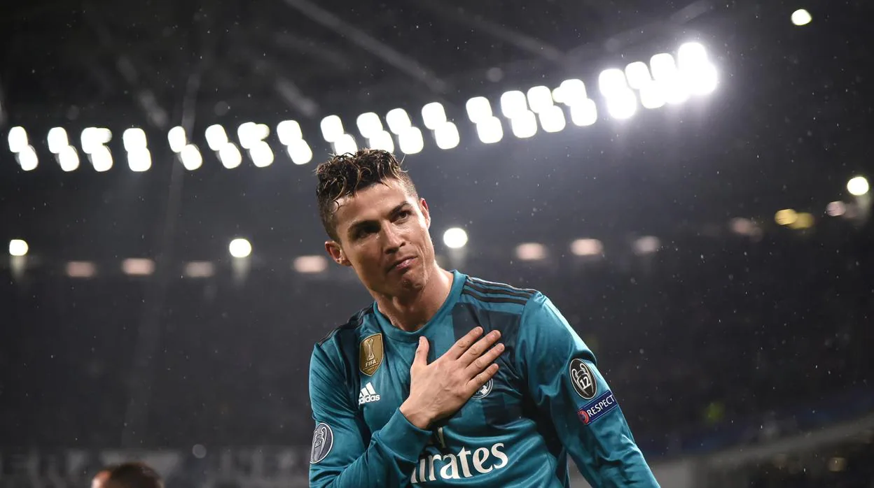 Cristiano Ronaldo durante un partido de Champions LEague en su última temporada de blanco