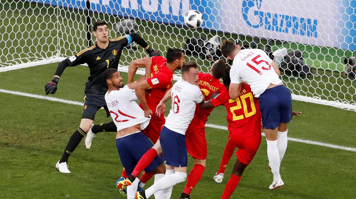 Bélgica contra Inglaterra en el partido del grupo G del Mundial