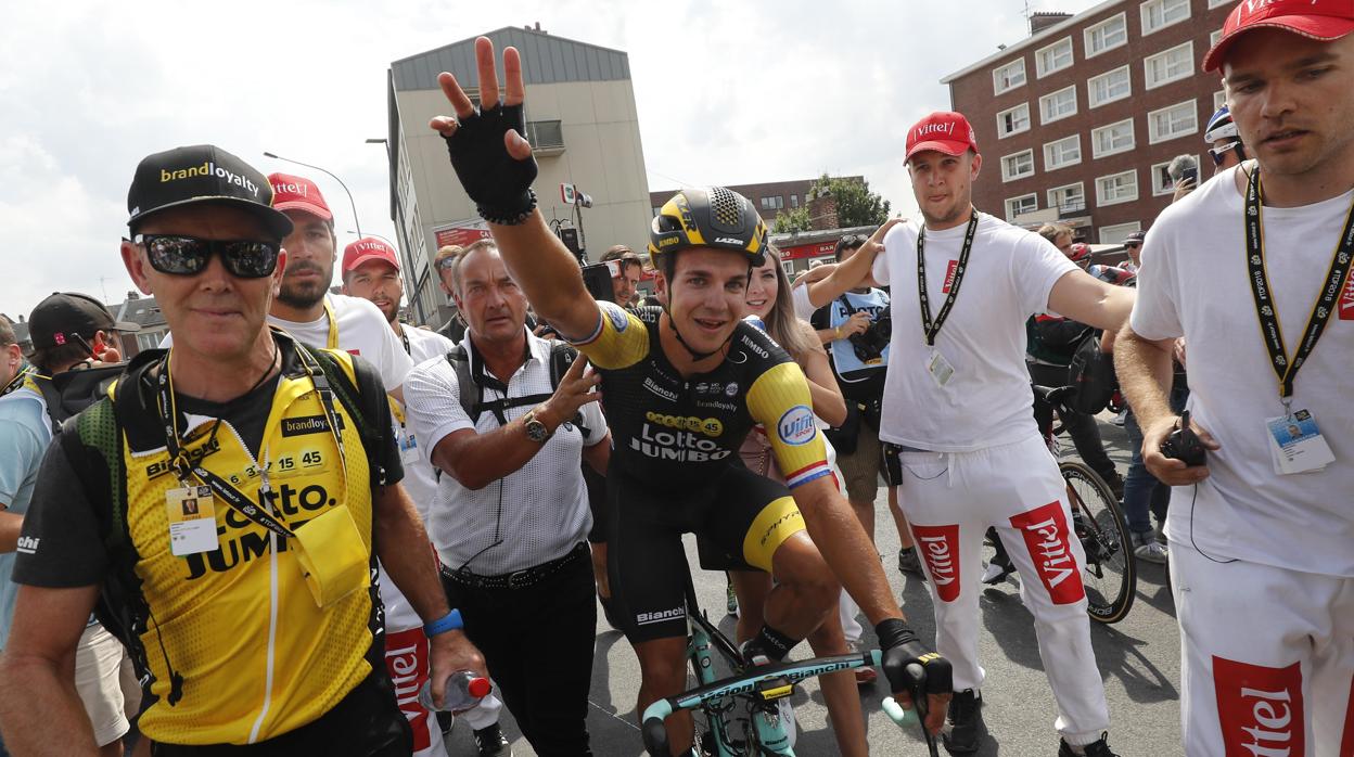 Dylan Groenewegen , ganador de la octava etapa del Tour de Francia