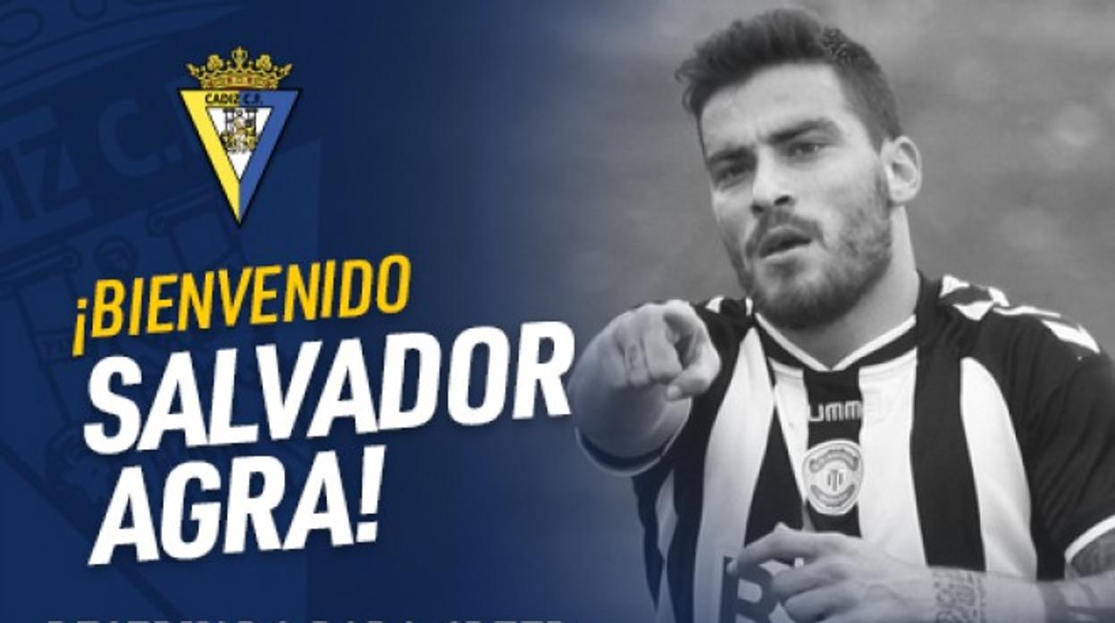 Salvador Agra, nuevo fichaje del Cádiz CF.