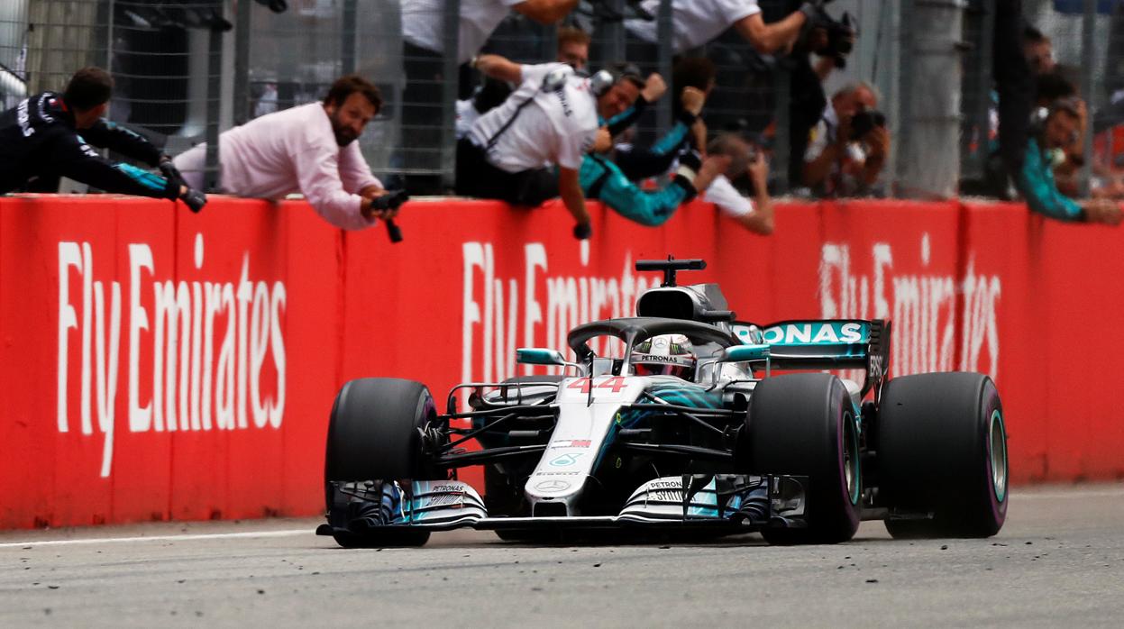 Lewis Hamilton durante el Gran Premio de Alemania