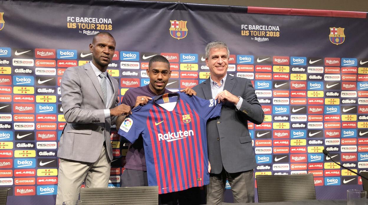 Malcon ha sido presentado por Abidal y JOrdi Mestre en EE.UU.