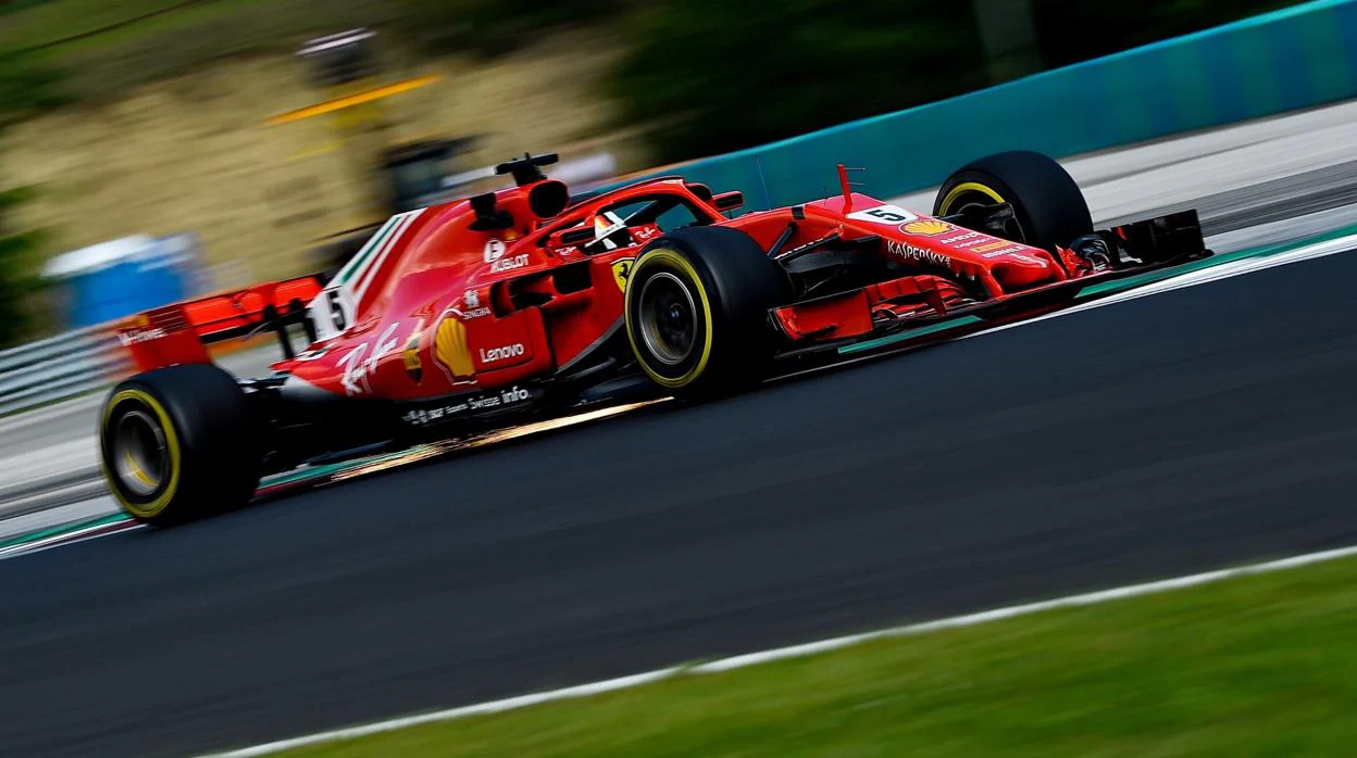 Vettel en los entrenamiento del Gran Premio de Hungría