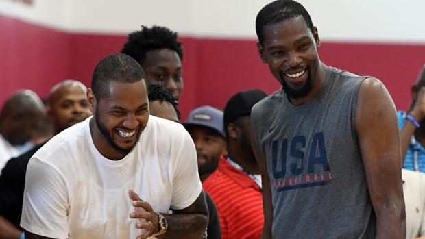 El increíble calentamiento de la selección estadounidense de baloncesto